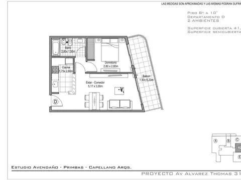Departamento en Venta de 1 dormitorio