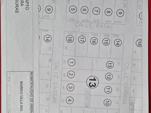 Terreno en Venta en Villa Anisacate, USD 14.000