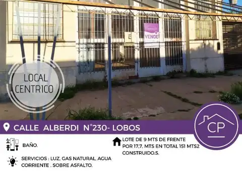 Local en Venta en Lobos, USD 65.000