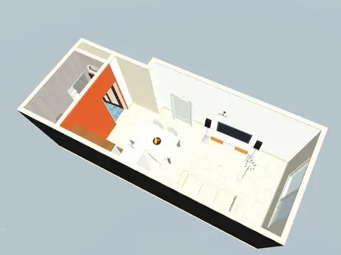Departamento Monoambiente con 1 baño