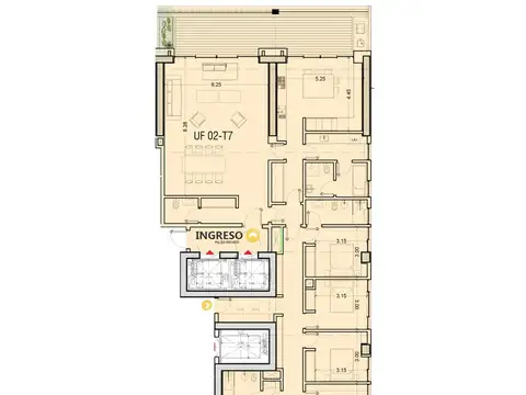 Venta - Torre Pininfarina - Departamento 4 dormitorios y balcón terraza al río - Pichincha, Rosario.