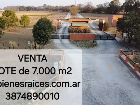 Terreno en  venta 7.000 m2. Chacras de la Silleta