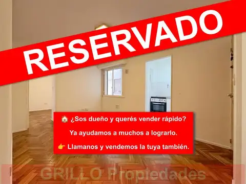 Av. del Libertador 8320. Departamento dos ambientes muy buen estado. Bajas expensas. Muy luminoso.