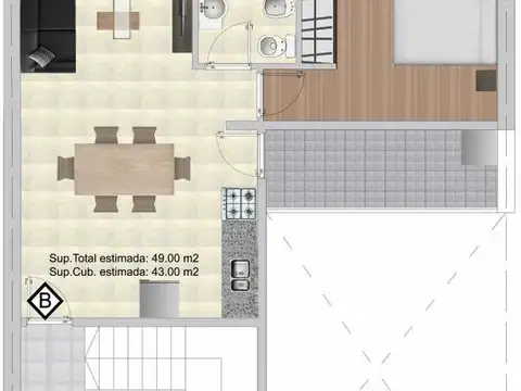 Departamento en Venta de 2 ambientes