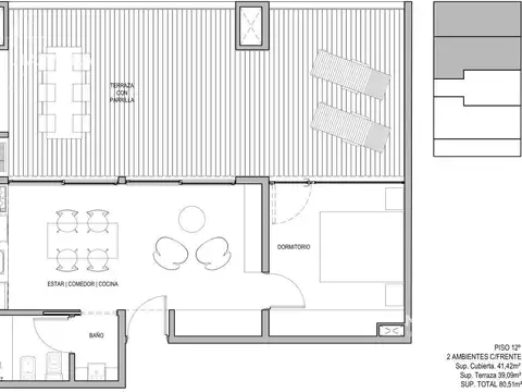 Departamento en Venta de 1 dormitorio