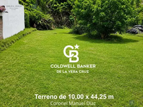 Terreno en Venta 10  mts Frente