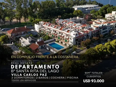 Venta Departamento Tríplex de 2 Dormitorios Cochera Y Pileta En Barrio Santa Rita – Villa Carlos Paz
