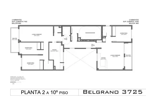 Edificio de 12 pisos | 2 y 3 amb | Almagro