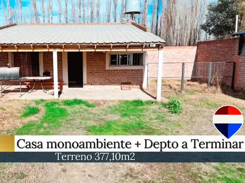 VENTA CASA MONOAMBIENTE Y DPTO (A TERMINAR) plot.