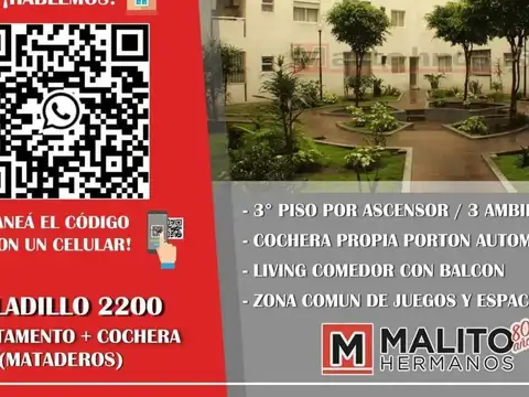 Venta Departamento 4 Ambientes con Balcón y Cochera  
