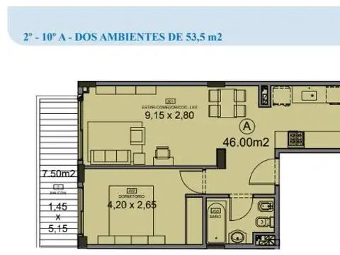 Departamento en Venta en Núñez, USD 196.860