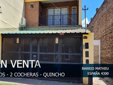 CASA EN VENTA DOS DORM y QUINCHO EN BARRIO MATHEU