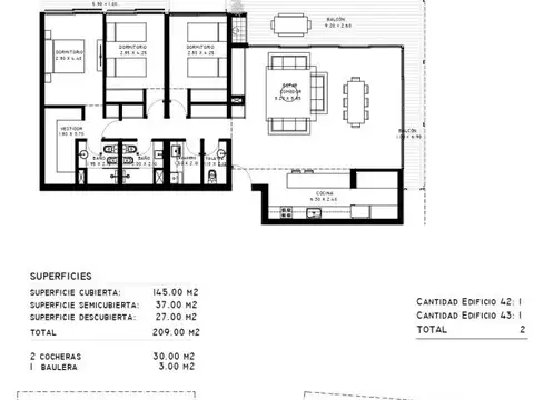 Departamento en Venta de 4 ambientes