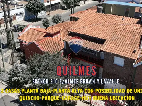 VENTA CASAS 4 AMB. QUILMES 2 PLANTAS GARAGE PARQUE