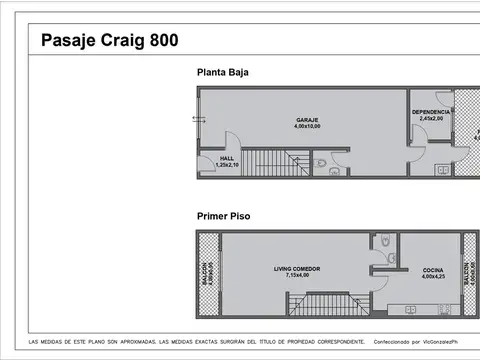Depto Tipo Casa 5 ambientes con 2 baños