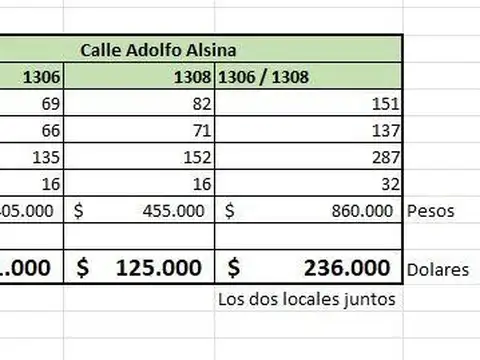 Adolfo Alsina 1300 - 1 o 2 locales