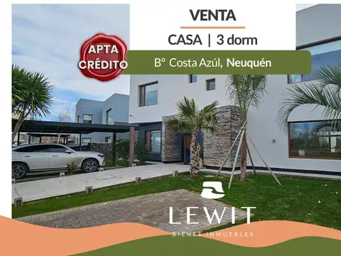 Venta casa apta crédito | Bº Costa Azúl | 3 dormitorios | quincho | playroom | pileta | Neuquén