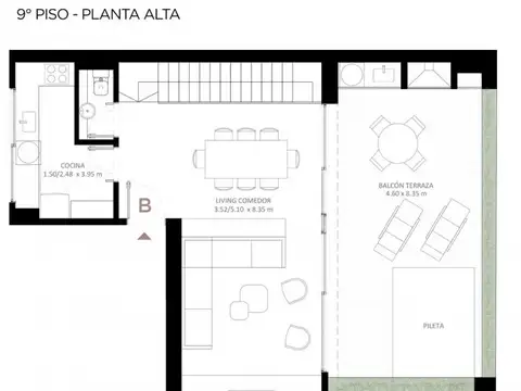 Departamento 5 ambientes con 4 baños