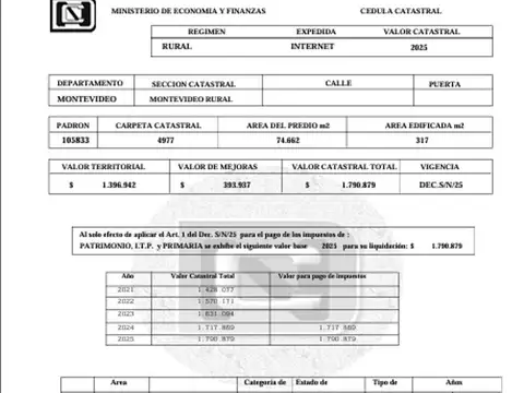 Terreno en Venta en Montevideo, USD 750.000