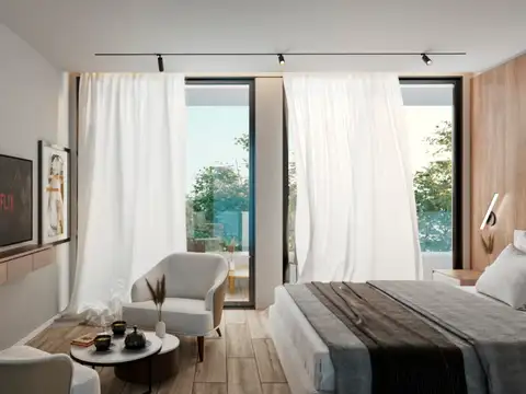 Departamento 2 ambientes con 2 baños