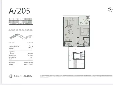 Departamento en Venta de Monoambiente