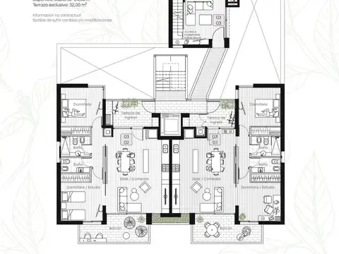 Departamento DUPLEX de 2 dormitorios con terraza a metros del Shopping