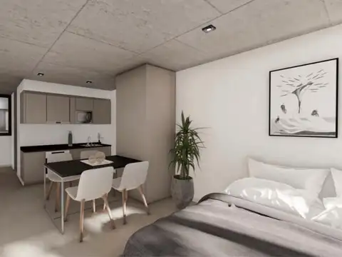 Departamento 2 ambientes con 2 baños