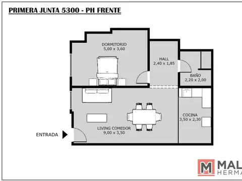 Depto Tipo Casa en Venta 50 años