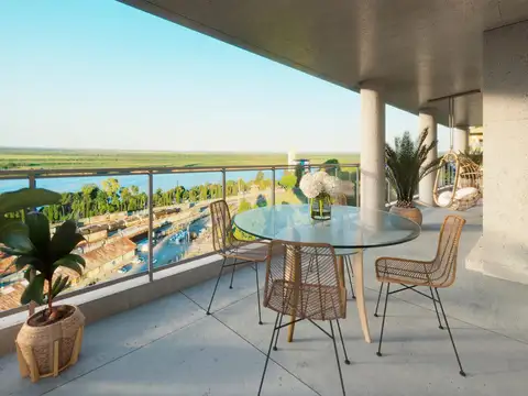 Departamento vista al Río con Amenities