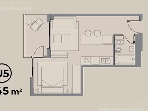 Departamento en Alquiler de 1 dormitorio