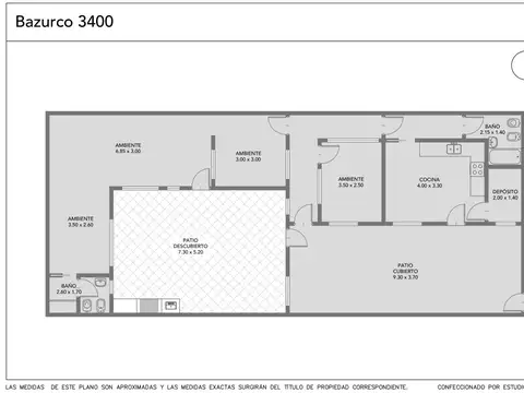 Depto Tipo Casa 4 ambientes con 2 baños