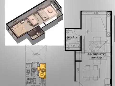 Departamento en Venta de Monoambiente