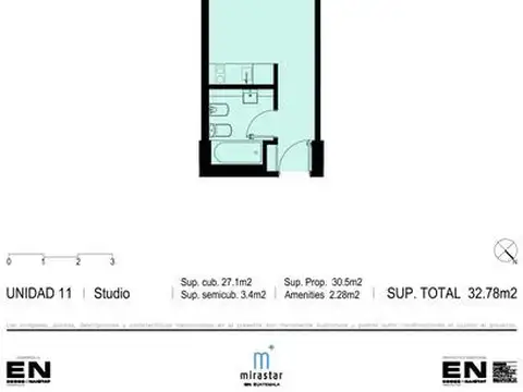 Departamento en Venta de 1 dormitorio