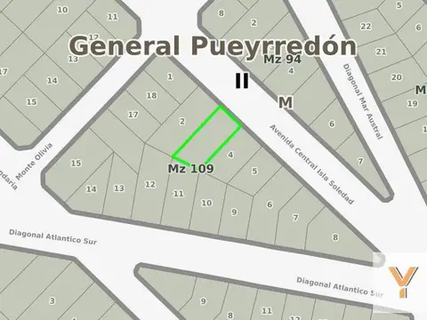 Terreno en Venta 20  mts Frente