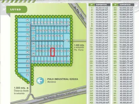 OPORTUNIDAD VENTA 10.010 M2 EN PARQUE INDUSTRIAL EZEIZA