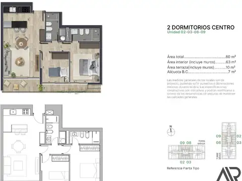 Departamento en Venta de 2 dormitorios