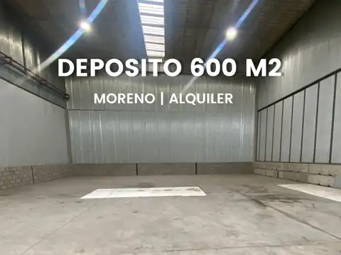 Deposito de 300 m2 en predio cerrado. Moreno, Acceso Oeste.