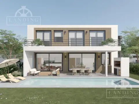 Casa moderna a estrenar de 3 dormitorios y dependencia sobre lote interno en Riberas - Puertos