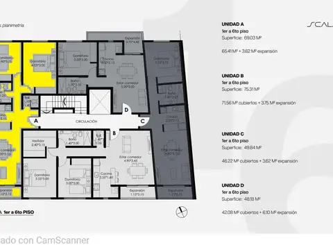 VENTA DPTO. 2 DORM.TORRE SCALA 1 TIPOLOGÍA A