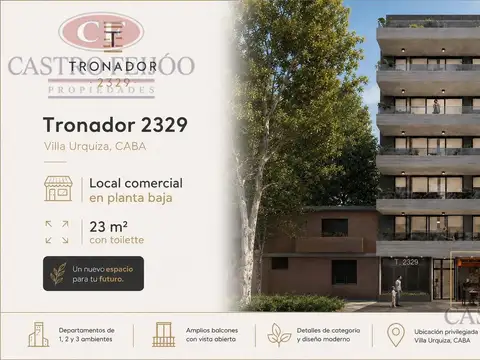 Local comercial a estrenar en Villa Urquiza – Tronador 2329