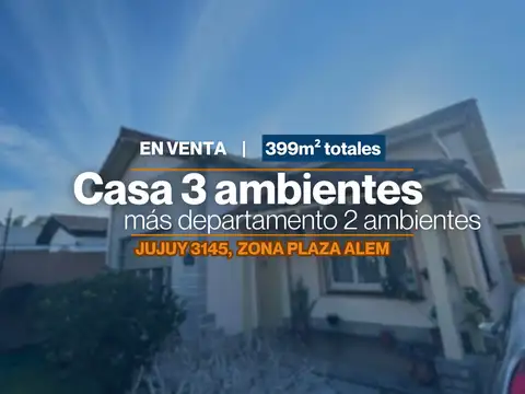GRAN CASA EN LOTE PROPIO EN VENTA EN ZONA PLAZA ALEM