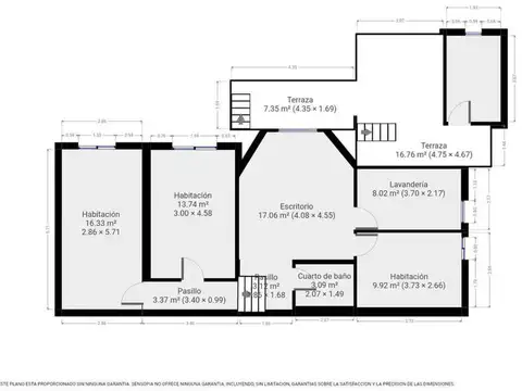 Departamento 6 ambientes con 2 baños
