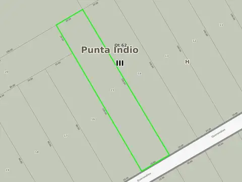 Terreno en Venta 20  mts Frente