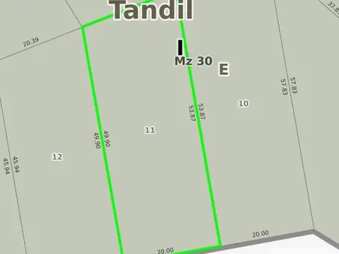 Terreno en Venta de 1038,0 m2