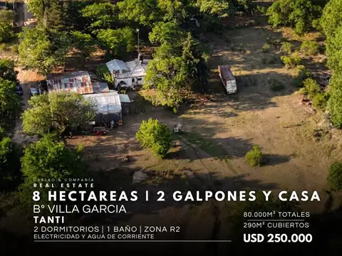 Venta 8 Hectáreas Con Una Casa Y 2 Galpones En Villa García, Tanti