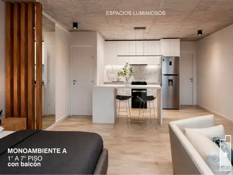 Departamento Monoambiente con 1 baño