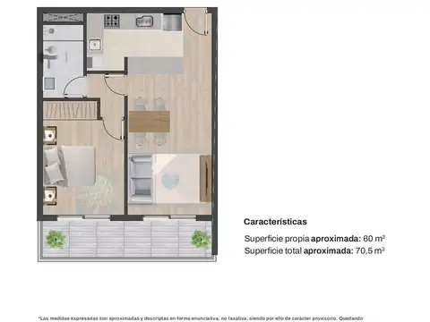 Miradores del Paraná, departamento 1 dormitorio