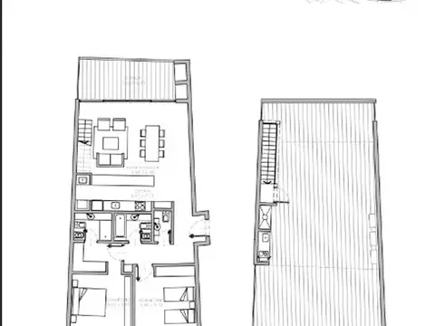 Departamento 3 ambientes con 2 baños