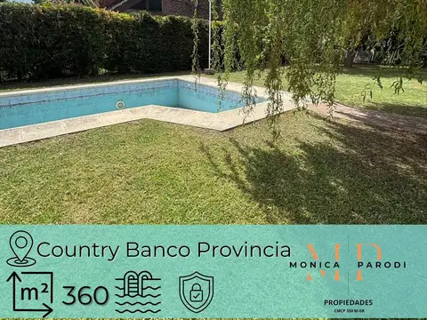 Lote con pileta en venta en Country Banco Provincia
