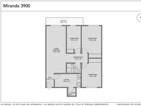 Departamento en Venta de 3 dormitorios